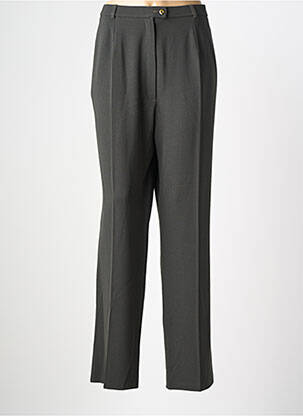 Pantalon drept talie cu cleme mărime normală verde QUATTRO femeie