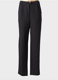 Pantalon drept țesătură crep mărime normală negru KARTING femeie