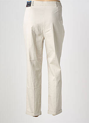 Pantalon 7/8 talie cu cleme mărime normală bej TONI femeie