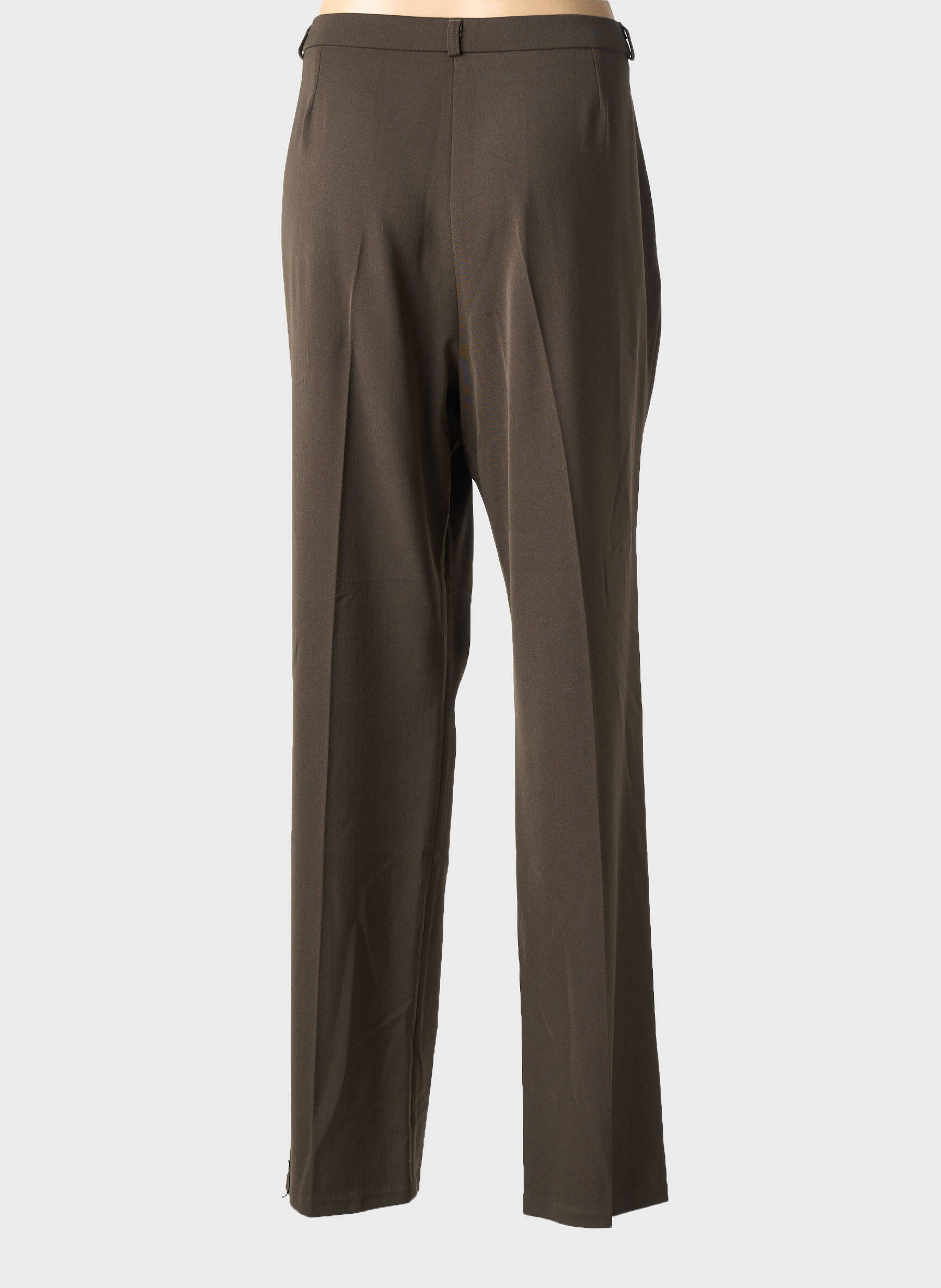 Pantalon drept talie cu cleme talie înaltă verde QUATTRO femeie