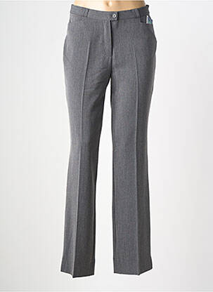Pantalon drept talie cu cleme mărime normală albastru QUATTRO femeie