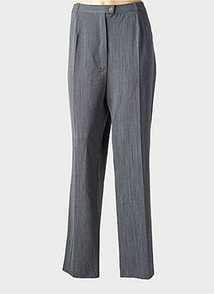 Pantalon drept talie cu cleme mărime normală gri QUATTRO femeie