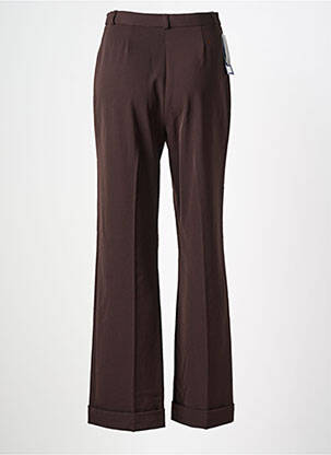 Pantalon evazat talie cu cleme talie înaltă maro QUATTRO femeie