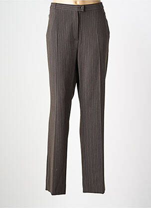 Pantalon drept talie cu cleme mărime normală gri QUATTRO femeie