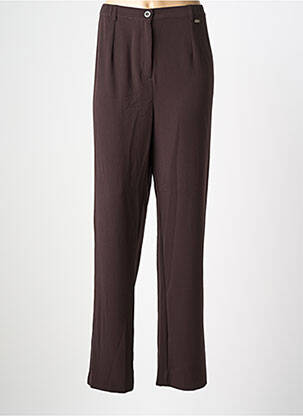 Pantalon drept țesătură crep mărime normală maro LEWINGER femeie