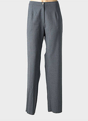 Pantalon drept talie cu cleme mărime normală gri GRIFFON femeie