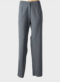 Pantalon drept talie cu cleme mărime normală gri GRIFFON femeie