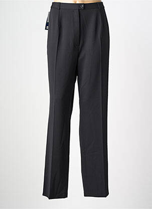Pantalon drept talie cu cleme mărime normală negru QUATTRO femeie