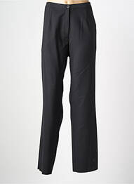 Pantalon drept talie cu cleme mărime normală negru GRIFFON femeie