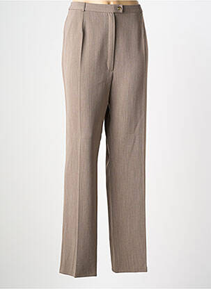 Pantalon drept talie cu cleme talie înaltă maro QUATTRO femeie