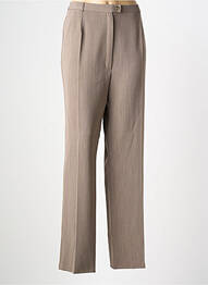 Pantalon drept talie cu cleme talie înaltă maro QUATTRO femeie