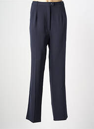 Pantalon drept talie cu cleme talie înaltă albastru QUATTRO femeie