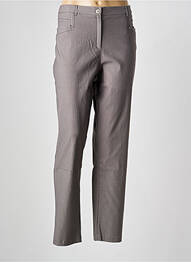 Pantalon slim țesătură poplin mărime normală gri CHRISTINE LAURE femeie