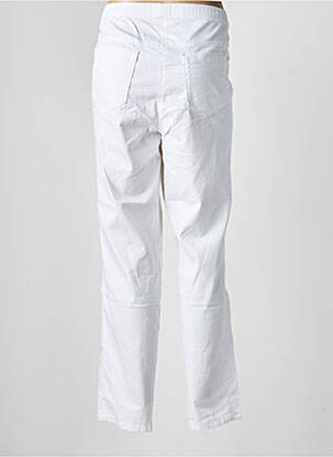 Pantalon slim talie elastică mărime normală alb FRANK WALDER femeie