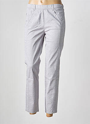 Pantalon slim talie elastică mărime normală gri FRANK WALDER femeie