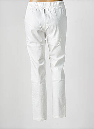 Pantalon slim talie elastică mărime normală alb FRANK WALDER femeie