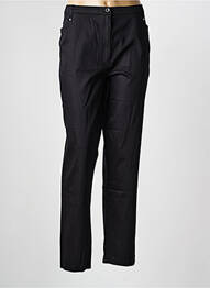 Pantalon slim țesătură poplin mărime normală negru CHRISTINE LAURE femeie