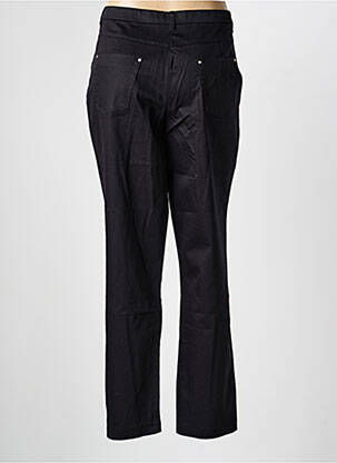 Pantalon slim țesătură poplin mărime normală negru CHRISTINE LAURE femeie