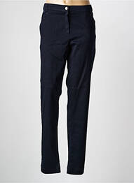 Pantalon slim țesătură poplin mărime normală negru CHRISTINE LAURE femeie