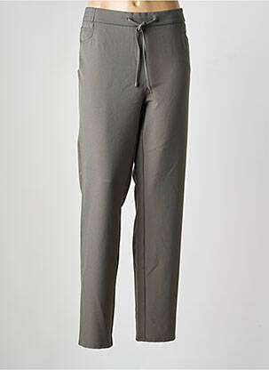 Pantalon drept țesătură crep mărime normală verde FRANK WALDER femeie