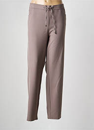 Pantalon drept talie elastică mărime normală maro FRANK WALDER femeie