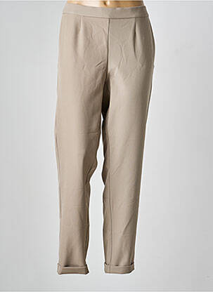 Pantalon slim talie elastică mărime normală bej închis FRANK WALDER femeie