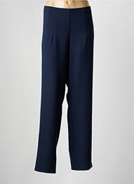 Pantalon drept talie elastică mărime normală albastru FRANK WALDER femeie