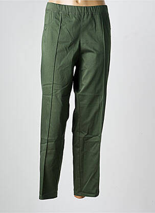 Pantalon slim talie elastică mărime normală verde FRANK WALDER femeie