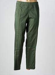 Pantalon slim talie elastică mărime normală verde FRANK WALDER femeie