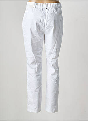 Pantalon chino țesătură poplin mărime normală alb TONI femeie