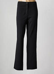 Pantalon drept talie cu cleme mărime normală negru QUATTRO femeie