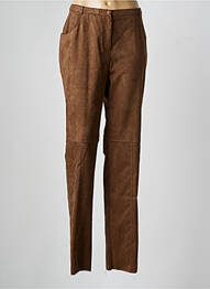 Pantalon slim talie elastică mărime normală maro PAUPORTÉ femeie
