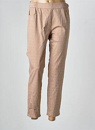 Pantalon 7/8 țesătură poplin mărime normală maro FRANK WALDER femeie
