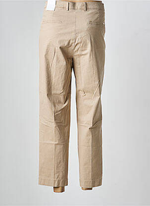Pantalon chino țesătură poplin mărime normală bej TONI femeie