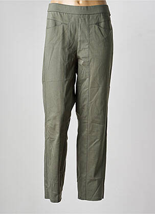 Pantalon slim talie elastică mărime normală verde FRANK WALDER femeie