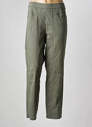 Pantalon slim talie elastică mărime normală verde FRANK WALDER femeie