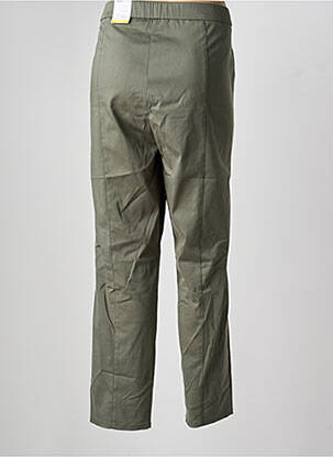 Pantalon slim talie elastică mărime normală verde FRANK WALDER femeie