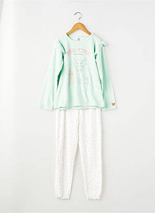 Pijama talie elastică verde ZY fată
