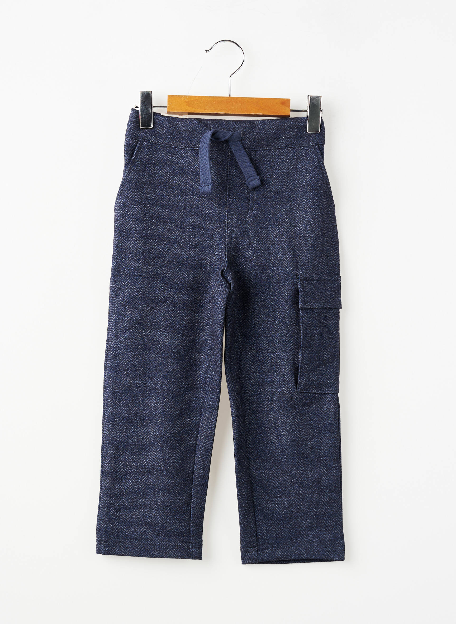Pantalon cargo subțire talie elastică albastru ZY băiat