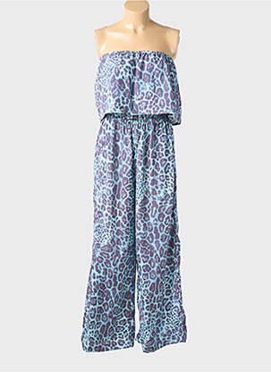Salopetă-pantalon croială fluidă fără mâneci albastru ISLA BONITA femeie