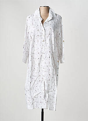 Rochie midi mâneci 3/4 mâneci 3/4 alb COUTURIST femeie