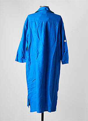 Rochie midi mâneci 3/4 mâneci 3/4 albastru COUTURIST femeie