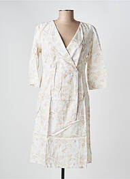Rochie midi mâneci 3/4 mâneci 3/4 bej COUTURIST femeie