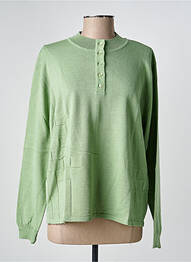 Pulover guler rotund mâneci lungi verde PAUPORTÉ femeie