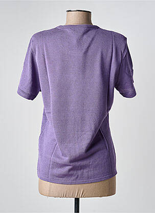 Tricou croială dreaptă mâneci scurte violet PAUPORTÉ femeie