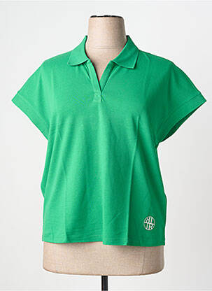 Polo elasticitate mâneci scurte verde THOMAS RABE femeie