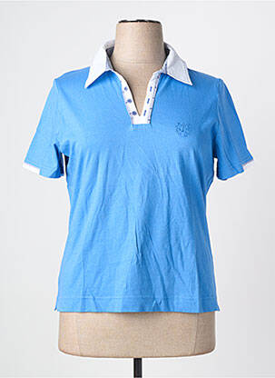 Polo broderie mâneci scurte albastru PAUPORTÉ femeie