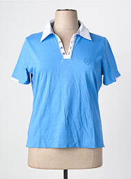 Polo broderie mâneci scurte albastru PAUPORTÉ femeie