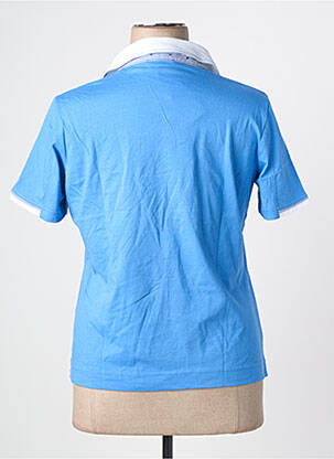 Polo broderie mâneci scurte albastru PAUPORTÉ femeie