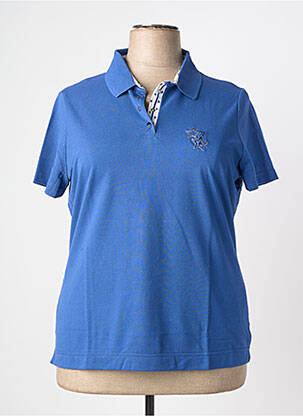Polo broderie mâneci scurte albastru PAUPORTÉ femeie